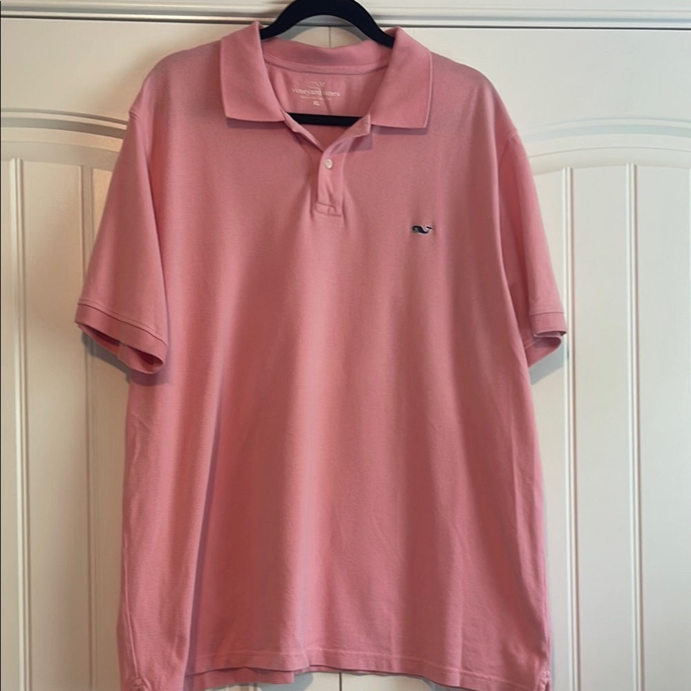 Vineyard Vines Men's Pink Polo Shirt